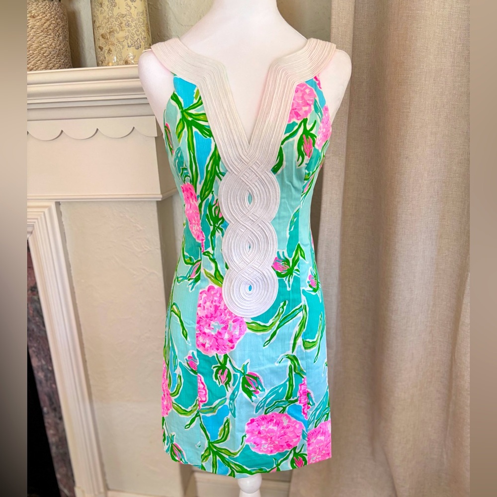 Lilly Pulitzer Blue and Pink Floral Dress